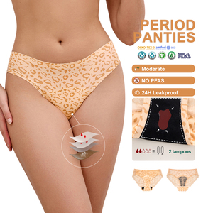 Bragas Grace Oem de algodón orgánico para el período, protección completa, lavable, sostenible, ropa interior para el período a prueba de fugas para mujeres - Product Image 1