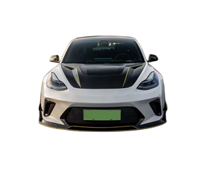ชุดแต่งฝากระโปรงหน้าคาร์บอนไฟเบอร์แท้คุณภาพสูงสำหรับ <span class=keywords><strong>Tesla</strong></span> Model 3 กันชนหน้า - Product Image 3