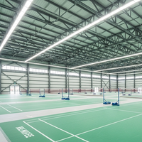 Stade moderne à grande portée en structure acier préfabriquée, fabriqué en Chine, par un constructeur d'installations sportives