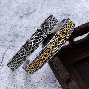Open Nordic Viking Rune Valknut Stainless Steel Bracelet <b>Pagan</b> Amulet and Friend Mantra Fashion Celtic Bangle Cuff <b>Jewelry</b> - Product Image 4