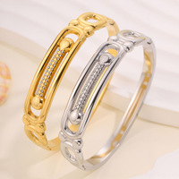 Bracelet Gaovo de luxe léger ajouré pavé de zircone cubique, plaqué or 18 carats, en acier inoxydable, élégant, résistant au ternissement, bijoux de mode pour femme