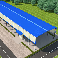 Estructura de Acero Ignífuga, Taller Industrial Prefabricado, Construcción Personalizada de Almacenes, Certificación CE/ISO9001, Garantía de 5 Años