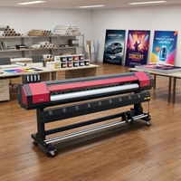 Imprimante grand format à solvant commerciale de 2,5 m avec 2 têtes d'impression pour la production de bannières en vinyle rétroéclairées pour panneaux publicitaires
