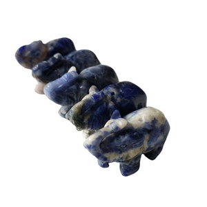 Pi&egrave;ces de d&eacute;coration d'animaux en <strong>pierre</strong> d'&eacute;l&eacute;phant, marbre, Sodalite, pi&egrave;ces de bonne qualit&eacute; sculpt&eacute;es pour la maison, - Product Image 6
