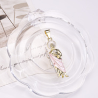 Pendentifs Breloques Religieux Chrétien Saint Santo Classiques et Durables en Laiton Plaqué Or 14K Unisexe – Vente en Gros CM Jewelry