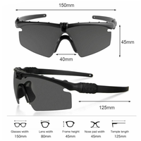 Lunettes de sport Lunettes de soleil anti-buée avec 3 lentilles interchangeables
