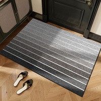 Tapis d'entrée carré à boucles dégradées, épais, antidérapant, en PVC, résistant à la saleté et aux boue