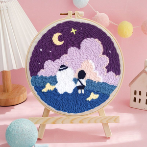 ชุดเย็บปักถักร้อย XIXI DIY Punch Needle & Cross Stitch Kit - ชุดอุปกรณ์ปักไหมโพลีเอสเตอร์ครบชุดสำหรับผู้เริ่มต้น ตกแต่งบ้าน - Product Image 3
