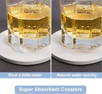 Sous-verre rond en céramique moderne, écologique et personnalisable, isolant thermiquement, pour sublimation, tapis de table, tapis de tasse pour usage quotidien