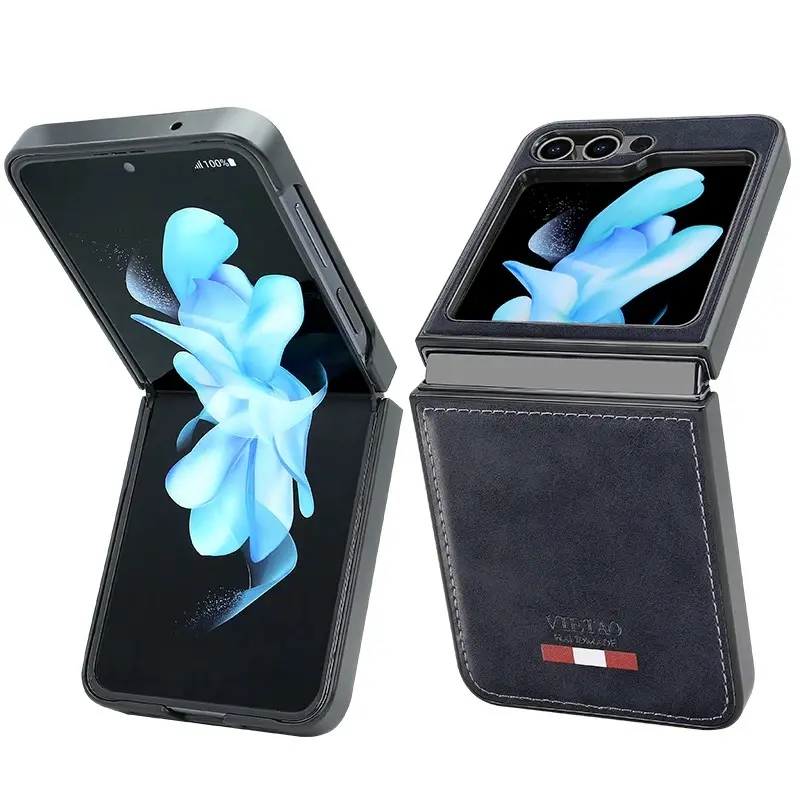 2024 diskon besar Z Flip 5 casing ponsel disesuaikan Logo polos kulit casing ponsel untuk Samsung Galaxy Z Flip 5 Z Flip 4 Z Flip 3