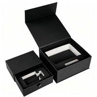 Caja de Regalo Negra Mate para Electrónica de Consumo, Caja de Embalaje de Cartón Rígido con Inserto de EVA