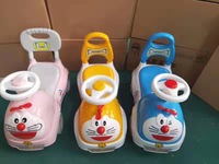 Trottinette à 4 roues pour enfants, à piles, avec télécommande, en plastique, pour garçons et filles de 2 à 4 ans, avec musique