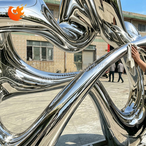 Escultura <span class=keywords><strong>de</strong></span> Acero Inoxidable a Medida, Espejo Grande, Obra Maestra <span class=keywords><strong>de</strong></span> <span class=keywords><strong>Arte</strong></span> Fluido Metálico Forjado a Mano, Directo <span class=keywords><strong>de</strong></span> Fábrica, para Proyectos Globales - Product Image 2