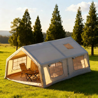 Tente de camping gonflable de grande taille de qualité supérieure, indice d'étanchéité 3000 mm, utilisable en quatre saisons, pour la famille, prête à l'emploi, portable