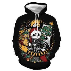 Nouveau sweat-shirt imprimé en 3D pour homme, terreur de Noël, cardigan à capuche surdimensionné, cosplay, marchandise de film - Product Image 3