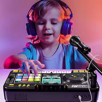 Jouet de table de mixage DJ multifonctionnel Yuglow, clavier électronique, machine à rythmes avec lumières, musique, instrument musical pour enfants