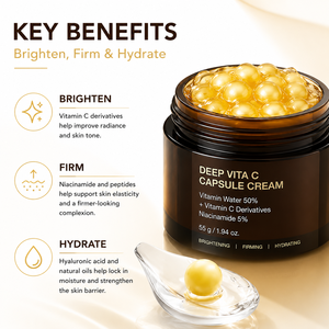 Soin de la peau, gel hydratant réparateur, éclat, <span class=keywords><strong>anti</strong></span>-<span class=keywords><strong>rides</strong></span>, raffermissant, crème en capsule dorée avec vitamine C en profondeur - Product Image 2