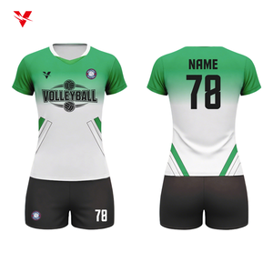 Volleybalshirt voor volwassenen Comfortabel polyester Ronde hals Korte mouw Aangepaste sublimatieprint Volleybaluniform Wv64 - Product Image 1