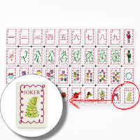 Set Mahjong Modern Amerika 4-Lapisan Akrilik Hijau 1,42 Inci 160 PCS Desain Natal Merry Grinchmas Ukiran Laser Dua Sisi