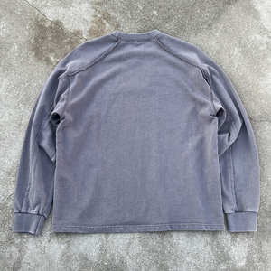 Sweat-shirt à capuche ample en molleton français délavé au soleil, lourd, délavé à l'acide, logo personnalisé brodé, sweat-shirt à col rond surdimensionné - Product Image 2