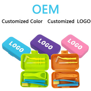 Kit de Cuidado Bucal Portátil para Viaje, Cepillo Interdental, Cepillo de Dientes, Palillos de Dientes con Hilo, con Estuche, OEM - Product Image 1