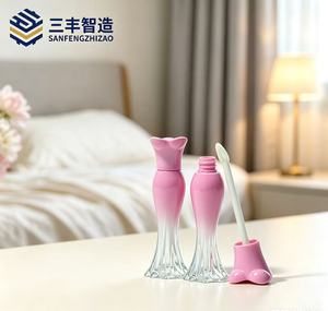 Unique Design Mermaid Shape 4ml Gloss Containers Tube Gradient Pink Liptink <b>Bottle</b> Cosmetic Packaging Custom Packaging - Product Image 5