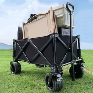 Wholesale Bulk Supply <b>Foldable</b> Mesh Steel Frame All Terrain Wide Wheels Outdoor Camping <b>Cart</b> OEM Customizable - Product Image 5