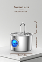 TY09 2,2L USB-Betriebener 304 Edelstahl Katzen-Trinkbrunnen mit Wasserstandsanzeige, Leise Pumpe, OEM Großhandel