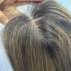 Base in Seta Naturale Senza Cuciture per Chiusura Frontale con <span class=keywords><strong>Capelli</strong></span> Vergini, Nodi Invisibili, per Donne con Attaccatura Frontale Sottile - Product Image 6