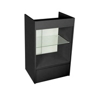 Comptoir de caisse en bois à registre économique de 2 pieds avec vitrine de magasin en verre avant pour utilisation en magasin de détail