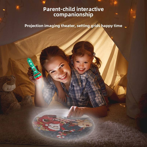 Nuovo <span class=keywords><strong>Set</strong></span> regalo di educazione precoce dei bambini di natale giocattoli giocattolo incandescente torcia luce della torcia del proiettore 24 cartone animato modello luce di natale - Product Image 5