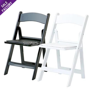 Chaise pliante en résine plastique blanche, légère, pour banquet, mariage, extérieur, prix bas, pour événements - Product Image 3