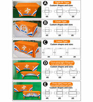 Housse de table ajustée en polyester imprimée par sublimation avec logo personnalisé pour stand de salon professionnel et promotion d'événements