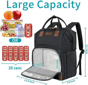 Sac à dos isotherme portable Freshore Fashion 17L en polyester avec fermeture éclair, imperméable, motif léopard, idéal pour les voyages et les cadeaux - Product Image 2