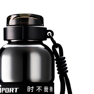 Gobelet isotherme en acier inoxydable avec logo personnalisé, bouteille d'eau isolée, grande capacité, tasse de voyage avec cordon de transport - Product Image 4