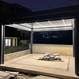 Pérgola Automática <span class=keywords><strong>de</strong></span> Aluminio con Rejillas - Diseño Moderno Motorizado, Impermeable, Resistente al Viento, Sistema <span class=keywords><strong>de</strong></span> Seguridad para <span class=keywords><strong>Entrada</strong></span> <span class=keywords><strong>de</strong></span> Vehículos, con Recubrimiento en Polvo - Product Image 5