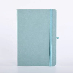 Cuaderno de cuero de imitación con logotipo personalizado, cuaderno liso de puntos forrado, diario de estudiantes y oficina, tapa dura, cuaderno de papel con banda, barato - Product Image 2