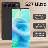 Smartphone S27 Ultra 5G Écran 7,3 pouces 16 Go de RAM 1 To de stockage Appareil photo 108 MP Batterie 8800 mAh Double SIM Téléphone mobile