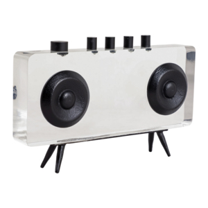 Scultura Radio in Acrilico Decorativa Moderna, Arredamento Artistico Contemporaneo per Casa, Ufficio e Soggiorno - Product Image 3