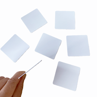 Étiquette NFC miniature en PVC blanc uni personnalisée 50x50mm, carte NFC programmable intelligente