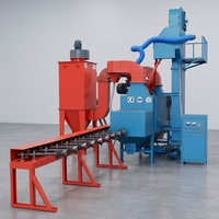Machine de sablage à rouleaux pour tubes et tuyaux en acier, cylindres GPL, avec convoyeur à roues et abrasif
