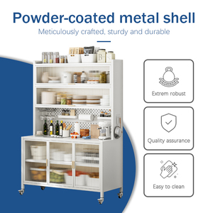 <span class=keywords><strong>Mueble</strong></span> de Cocina Modular Ecológico y Convertible de Metal, <span class=keywords><strong>Aparador</strong></span> de Acero Resistente para Almacenamiento en el Hogar, <span class=keywords><strong>Mueble</strong></span> para Cocina y Sala de Estar - Product Image 3