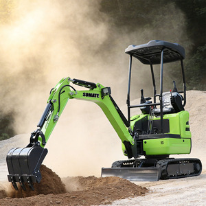 Mini-excavatrice sur chenilles jaune/verte China Somate avec moteur Koop CE EURO5 EPA, boîte de vitesses PLC, moteur, pompe à rayon de braquage court et roulement - Product Image 1