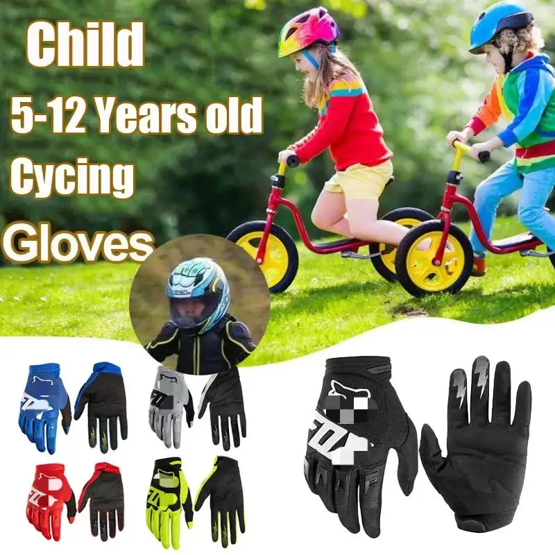 Guanti per bambini alla moda full finger per moto da bambino fuoristrada elettrico in sella a guanti da Motocross per bambini