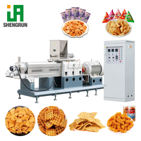 Ligne de production de frites à commande PLC, extrudeuse bivis pour chips triangulaires et aliments de loisirs, machine à fabriquer des Bugles extrudés