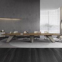 Table de conférence ronde pliable avec écran tactile motorisé LCD Liyu, microphone, pour 8 personnes