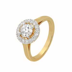 แหวนทอง CVD 14K ทรงกลมวงแหวนเพชร CVD ทองที่กำหนดเอง14K 18K 22K. - Product Image 5