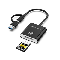 Lecteur de carte portable CFExpress Type-A compatible avec les appareils USB et Type C USB3.2 Gen 2 10 Gbit/s