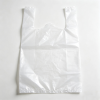 Sacs de remerciement en rouleau réutilisables, sacs en plastique pour T-shirts, bon marché et durables, pour la vente en gros, les courses, les cadeaux, avec logo