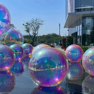 Óng ánh sáng bóng quả bóng lớn bong bóng khổng lồ quả bóng rõ ràng lớn Inflatable phản chiếu kim loại gương Spheres bóng cho trang trí - Product Image 1
